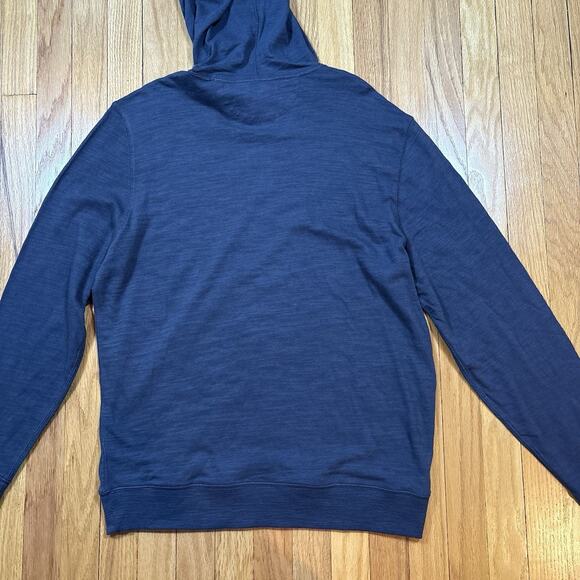 NWT Faherty Men's Size Large Sunwashed Slub Hoodie Blue Nights Organic Cotton - Picture 13 of 15